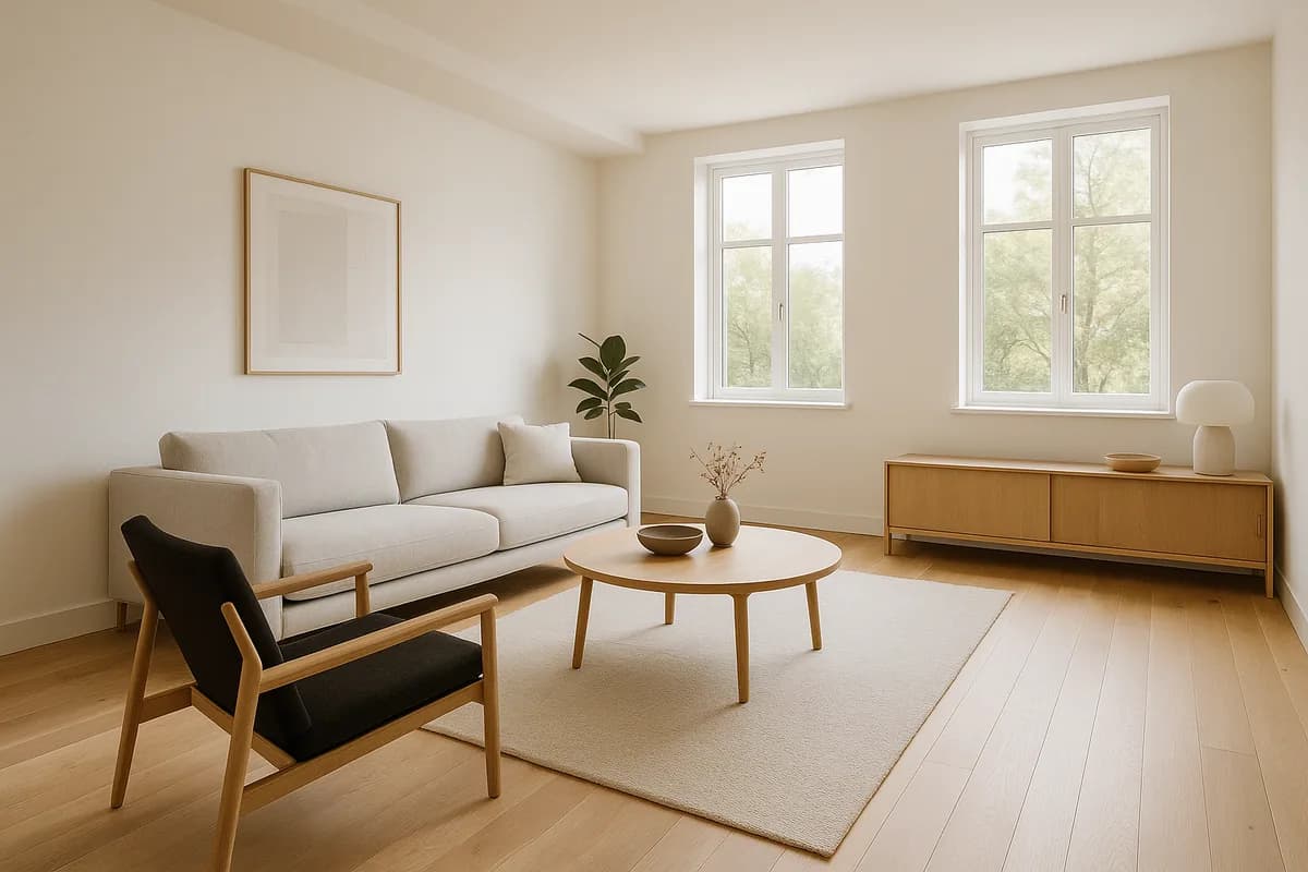 Modern Minimalist living room example