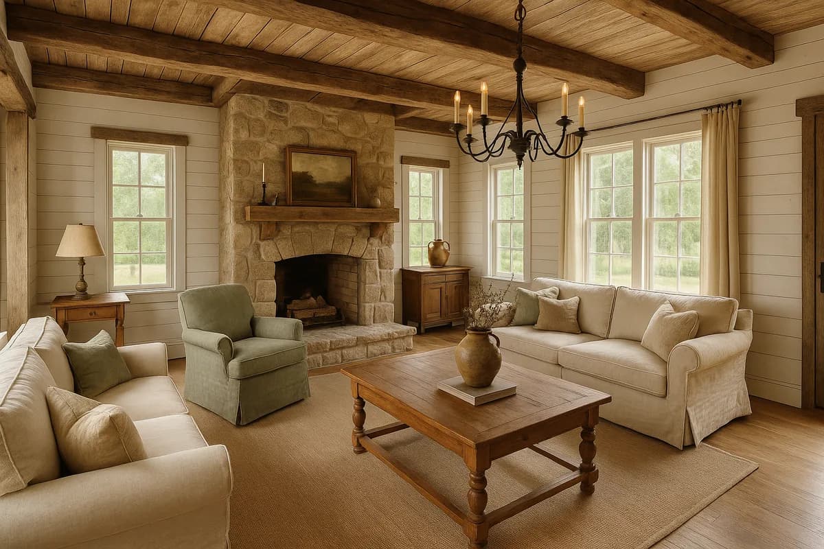 Rustic Farmhouse living room example
